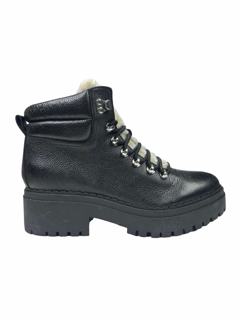 Marc Fisher LTD Nairy Leather Lace-Up Booties - Size 8